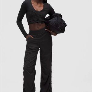 Lululemon Ruched High-Rise Wide-Leg Pant